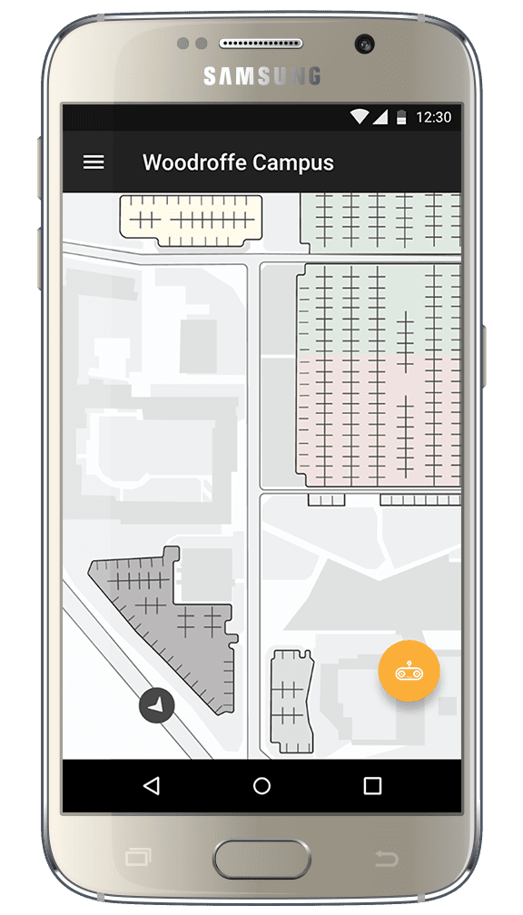 Mockup of device in use, for parkbot project